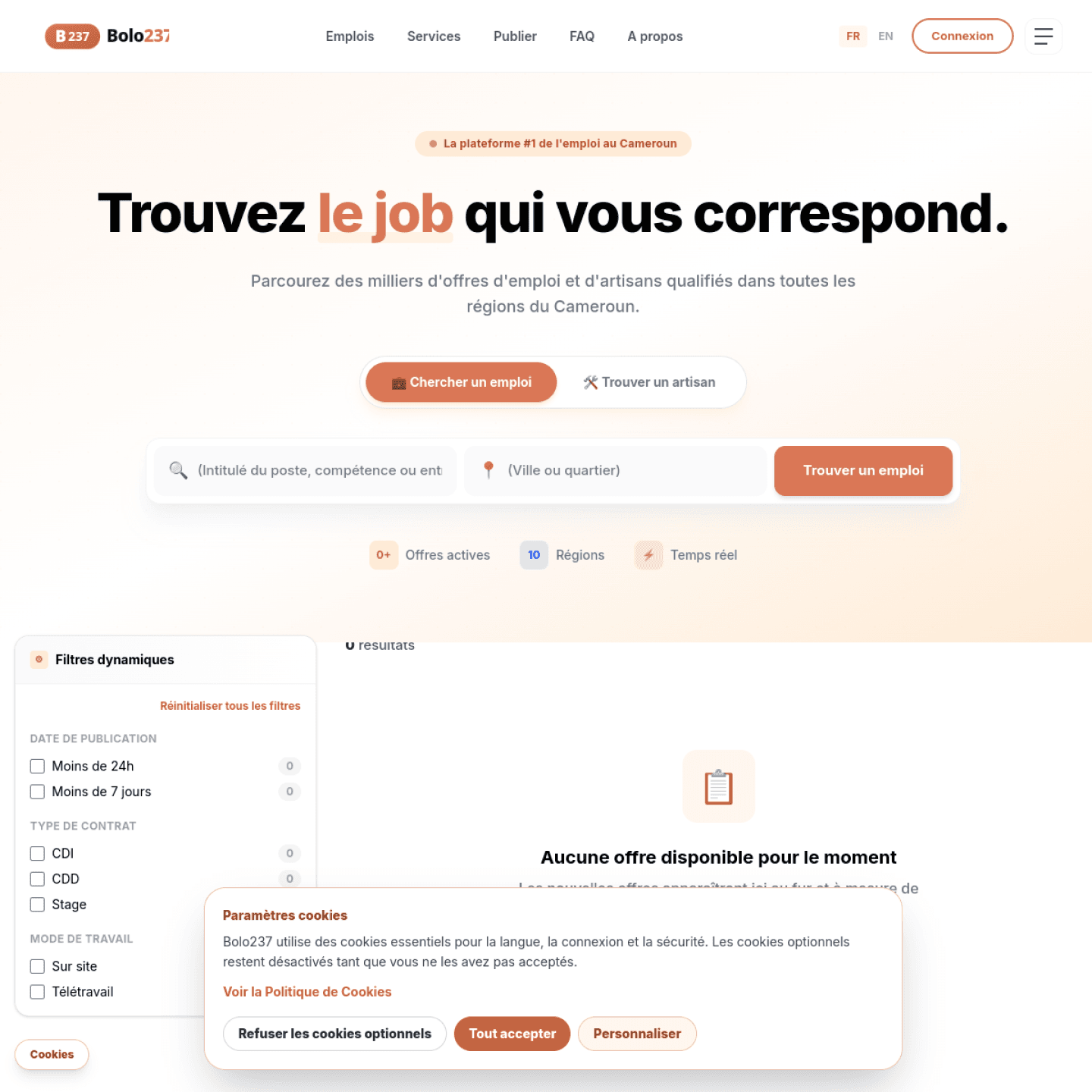 Screenshot der Bolo237-Startseite